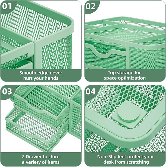 Marbrasse Mesh Desk Organizer, Pen Organizer - Image 6