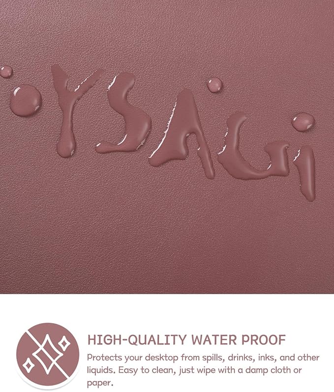 YSAGi Non-Slip Leather Desk Pad XL Size, Waterproof Laptop Computer Desk - Image 5