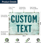 Custom Sign, Custom Street Sign, 11 Font Colors, 13 Font Styles, 4 Hole Options - Image 6