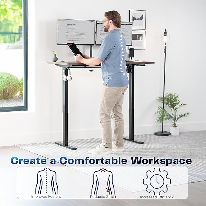 VIVO Electric 55 x 28 in Standing Desk, Memory Height Adjustment, 1B Series - Image 4