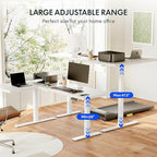 FLEXISPOT Corner Desk Dual Motor L Shaped Computer Electric Standing Sit Stand - Image 8