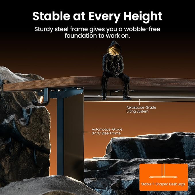 ErGear Height Adjustable Electric Standing Desk, 63 x 28 Inches Sit Stand up - Image 5