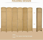 HOMCOM Room Divider, 6 Panel Folding Privacy Screen, 5.6' Tall Freestanding - Image 4