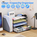 OPNICE Desk Organizer, 4-Tier Desktop File Organizer - Image 8