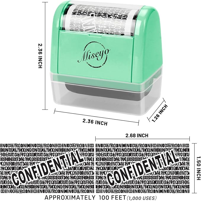 Miseyo Identity Theft Protection Roller Stamp Set - Image 2