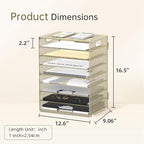 DALTACK 9-Tier Paper Letter Tray Desk Organizer - Image 4