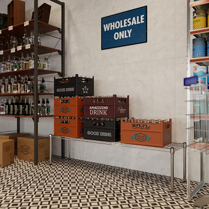 Regal Altair 14" Deep x 60" Wide x 14" Height Wire Shelving Kit | 1-Tier | NSF - Image 2