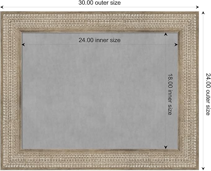 Amanti Art Silver Framed Magnetic Board 24x30 Medium Vision Board - Image 4