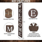 Tall Outdoor Welcome Sign for Front Door, 6ft Brown Welcome Sign, Rustic Tall - Image 3