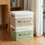 Marsui 1 Pcs Book Lover Gifts TBR Book Storage Basket with Lids,Camel | To Be Read Storage Bin, Linen with Leather Handles, Organizer for Paperback Novels, Bookish Gifts for Club Readers Teachers