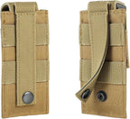 Tactical Single/Double Pistol Mag Pouch Outdoor Molle Open-Top Magazine Pouch - Image 3