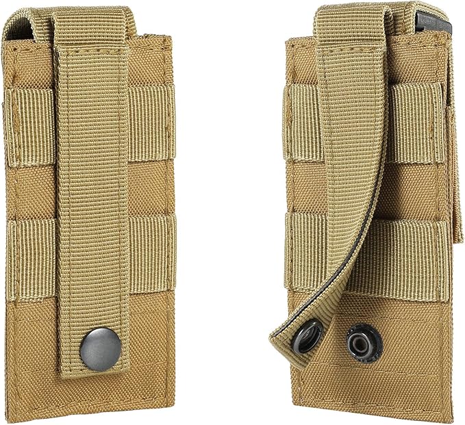 Tactical Single/Double Pistol Mag Pouch Outdoor Molle Open-Top Magazine Pouch - Image 4