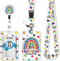ID Badge Holder with Lanyard, Autism Awareness Retractable Badge Holders Reels by Mcapirivo