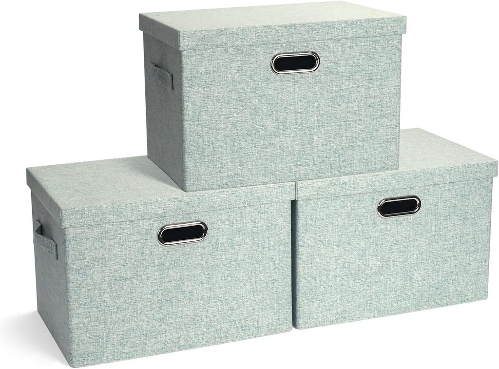 Graciadeco Large 17" 36 Quart Collapsible Stackable Storage Bins