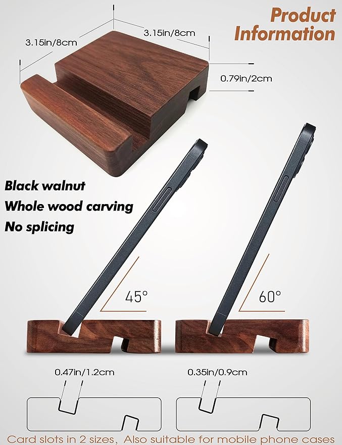 WODTILIFE Cute Owl Pen Holder for desk and walnut Phone Stand, Fun ebony pencil - Image 7