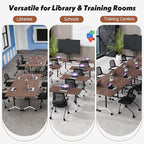 Goakwwuz Conference Room Table, Folding Conference Tables, Thicken Grey Tabletop - Image 7