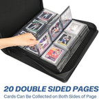 Sibonic 9 Pocket TopLoader Binder, Holds 360 3”x4” Toploader Hard Cases - Image 5