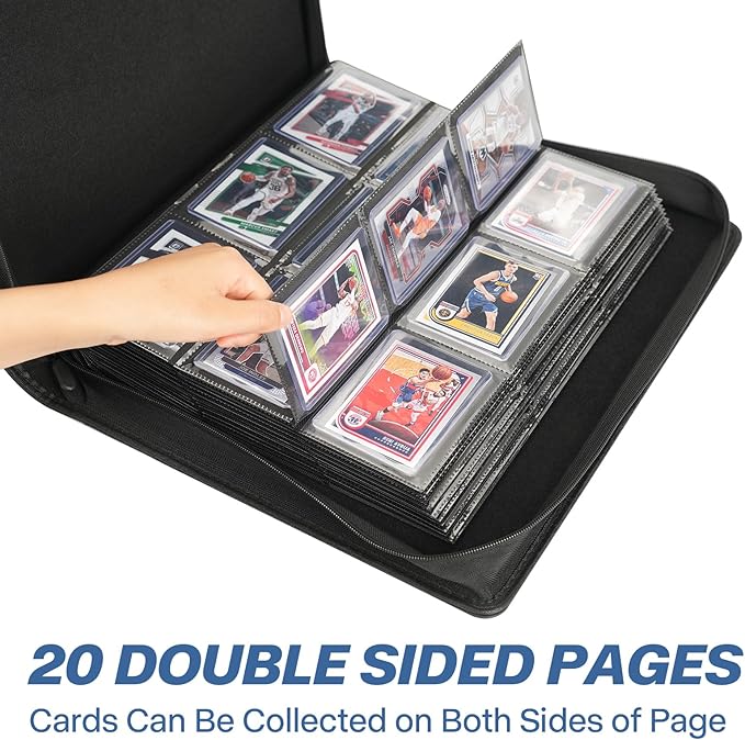 Sibonic 9 Pocket TopLoader Binder, Holds 360 3”x4” Toploader Hard Cases - Image 5