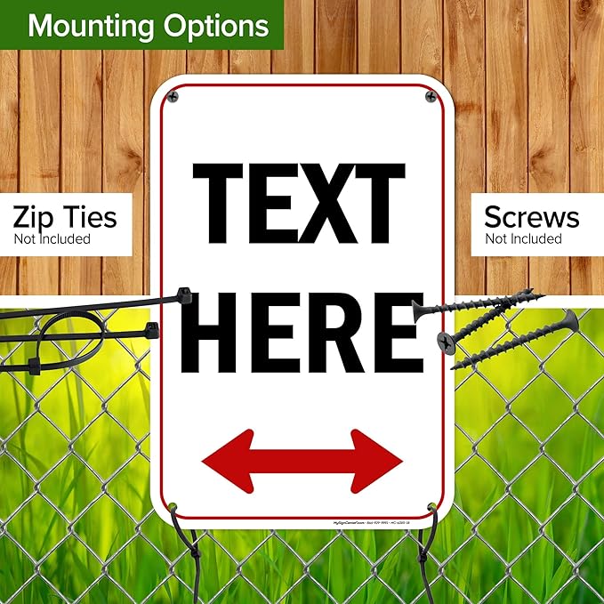Custom Arrow, Custom Directional Sign, Two Way Arrow, 12x18 Inches, 55 mil - Image 5