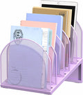OUTIOE 5-Section Desk File Organizer, Metal Mesh Folder Organizer by OUTIOE