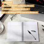 Resurhang 8 Pack Wirebound Business Notebook Legal Ruled Spiral Notebook 8-1/2" - Image 4