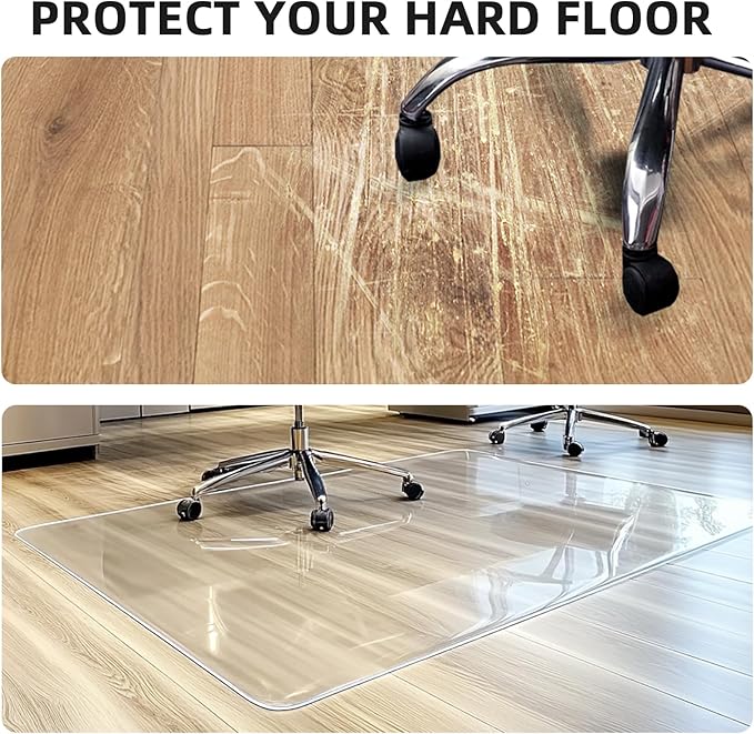 Chair Mat for Hardwood Floor, 1/5" Thick 48x36 inches Floor Mat Protector for - Image 4