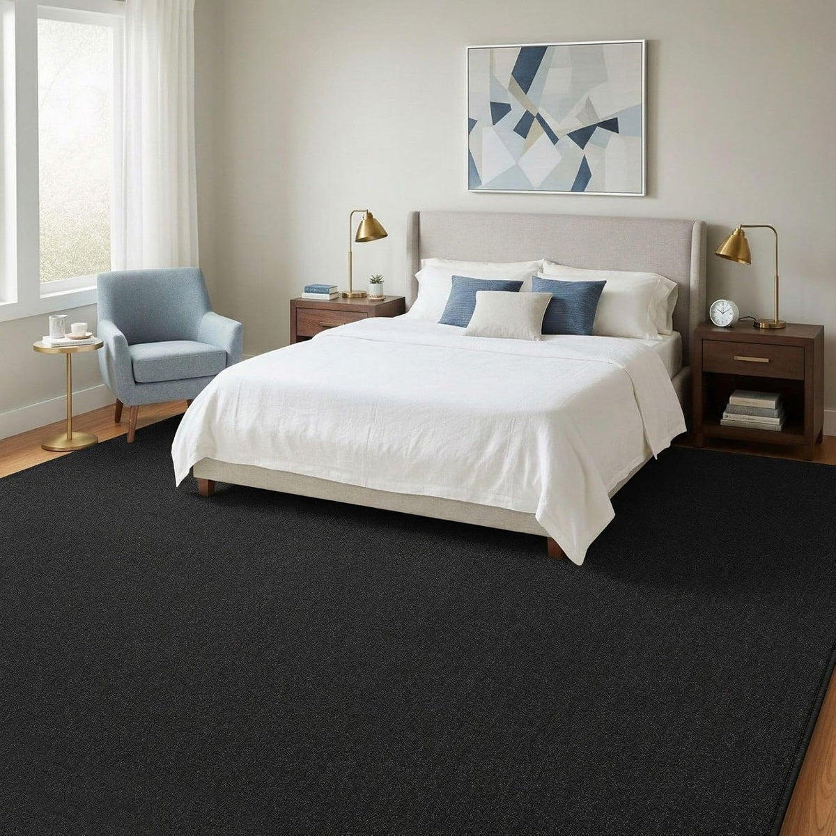 Ottomanson 8x12 Living Room Rug – Non-Slip Thin Area Rugs