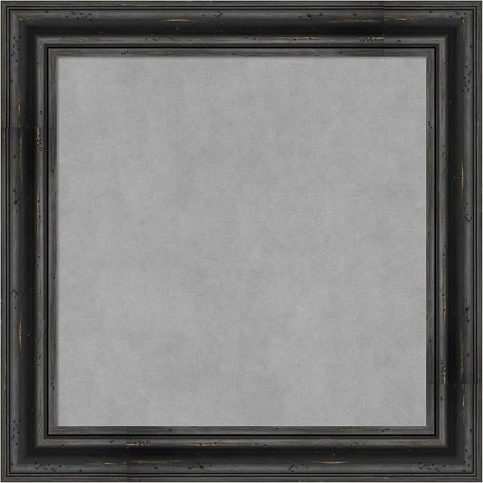 Amanti Art Black Framed Magnetic Board 25x25 Medium Vision Board by AmantiArt