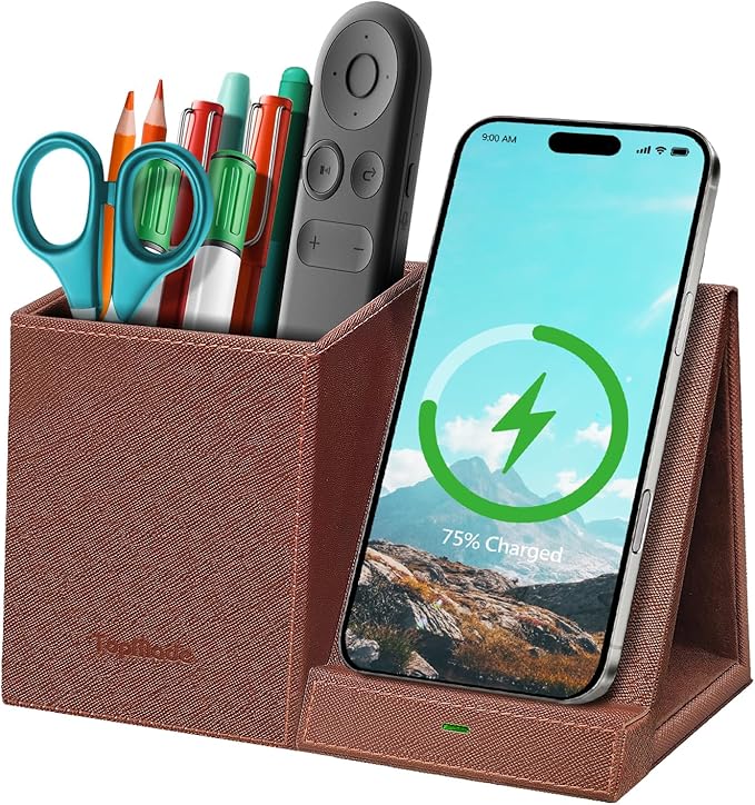 TopMade Wireless Charger with Pen Holder, Home Office Supplies Desk Accessories by TopmadeProduct-Ordernow