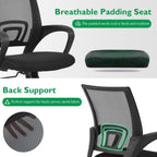 PayLessHere | 32" Office Desk with Ergonomic Office Chair | Black & Black | with Height Adjustable and Reclining Chair | Sturdy Computer Desk with Thick Desktop and Adjustable Legs | For Home, Office