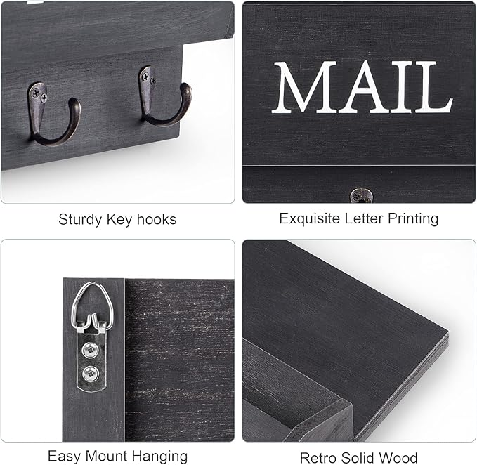DLQuarts Mail Organizer with Key Holder - Image 4