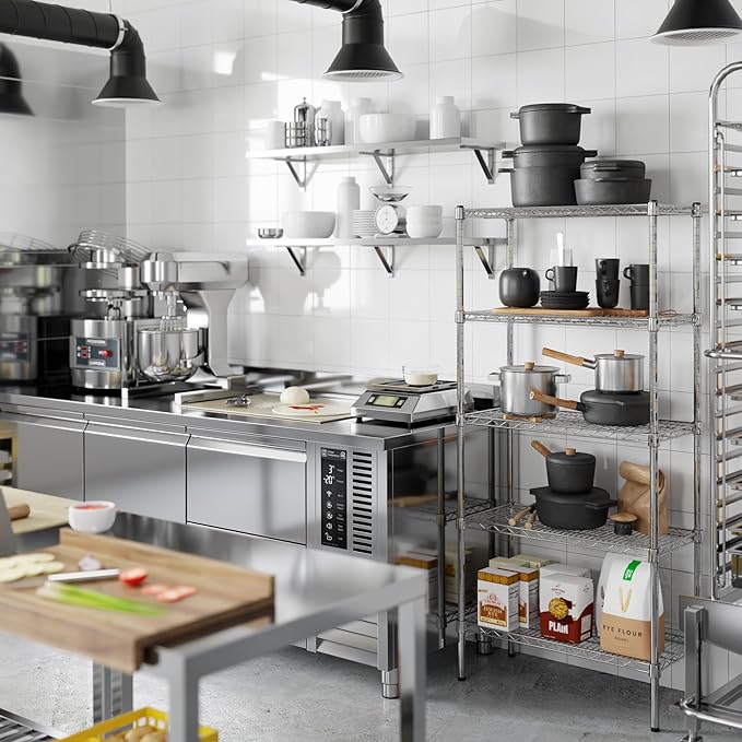 Regal Altair 14" Deep x 30" Wide x 64" Height Wire Shelving Kit | 5-Tier | NSF - Image 2