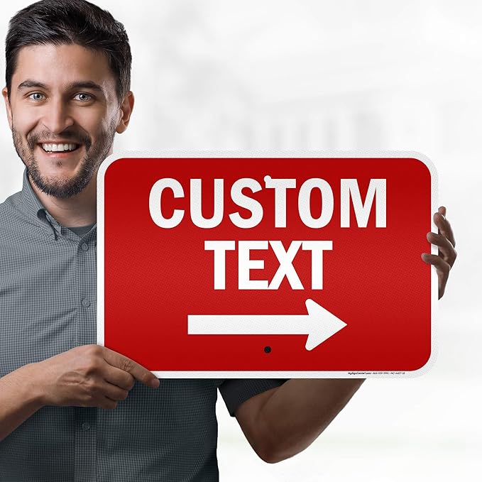 Custom Arrow, Custom Directional Sign, Right Arrow, 12x18 Inches, 3M EGP - Image 2