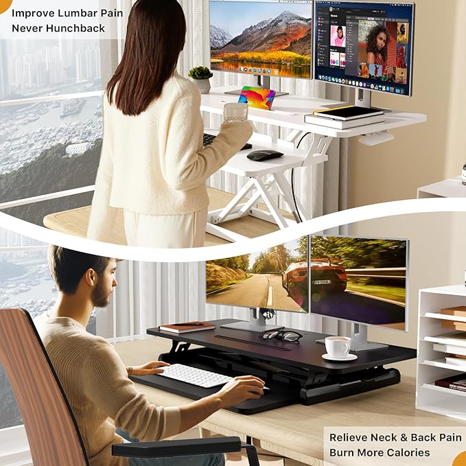 JOY worker Standing Desk Converter, Desktop Workstation Riser - Image 5