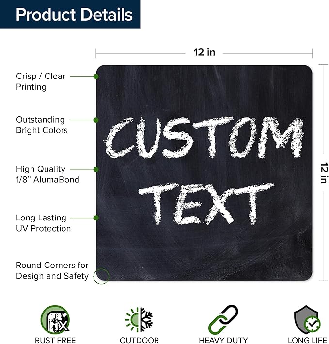 Custom Sign, Custom Street Sign, 11 Font Colors, 13 Font Styles, 4 Hole Options - Image 6