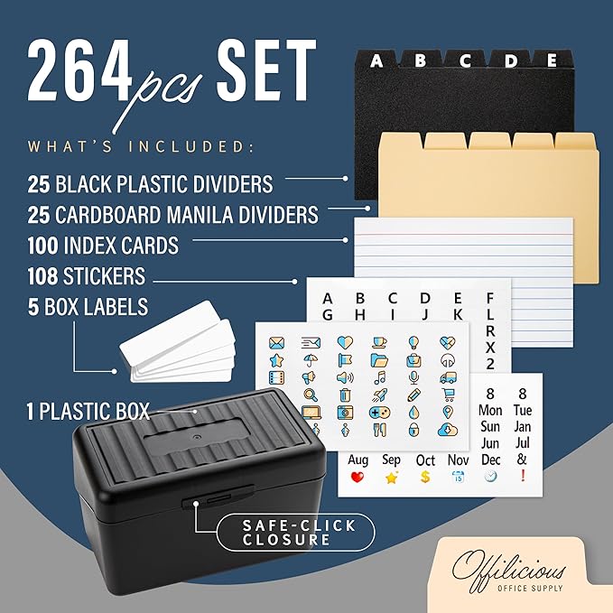 OFFILICIOUS Business Card Organizer 3x5 - Image 2