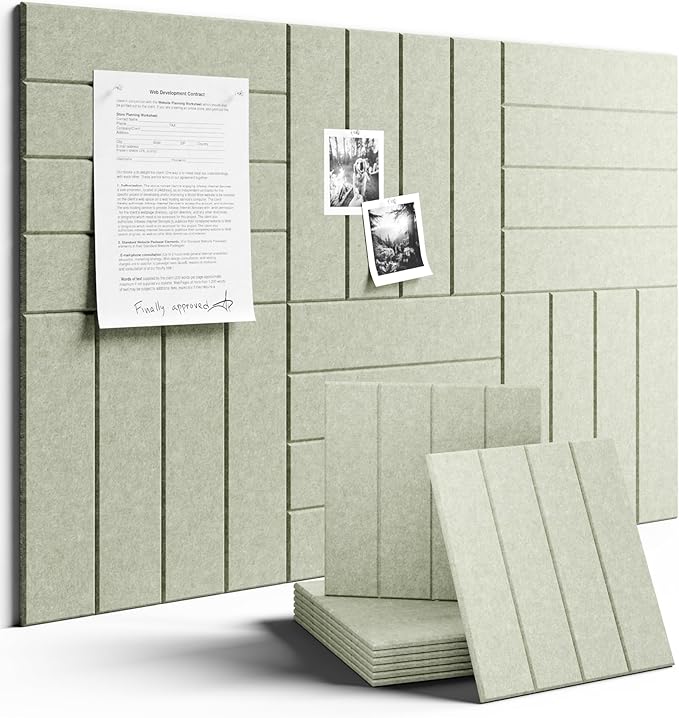 Fluxynara Felt Bulletin Board Tiles Large 36" x 24" Cork Board Alternative-6 by FLUXYNARA