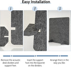 AMUSIGHT 4 Pack Acoustic Desk Dividers - Image 4