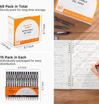 Shuttle Art Black Gel Pens, Ink Glide Series 60 Pack Retractable 0.5mm Fine - Image 2