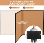 Board2by Extra Large Cork Bulletin Board 60" X 48", Foldable Notice Pin Board - Image 4