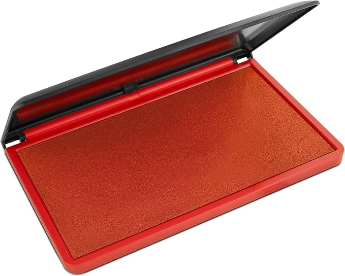 MaxMark Large Premium RED Ink Stamp Pad by Maxmark