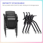 40 Pack Chairs Stackable Conference Room Chairs - Image 7
