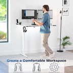 VIVO Electric Dry Erase 60 x 24 in Standing Desk, Memory Height Adjustment - Image 3