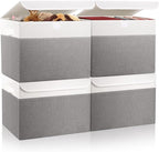 Bagnizer Large 22 Quart Linen Fabric Foldable Storage Bin Cube Organizer Basket by Bagnizer