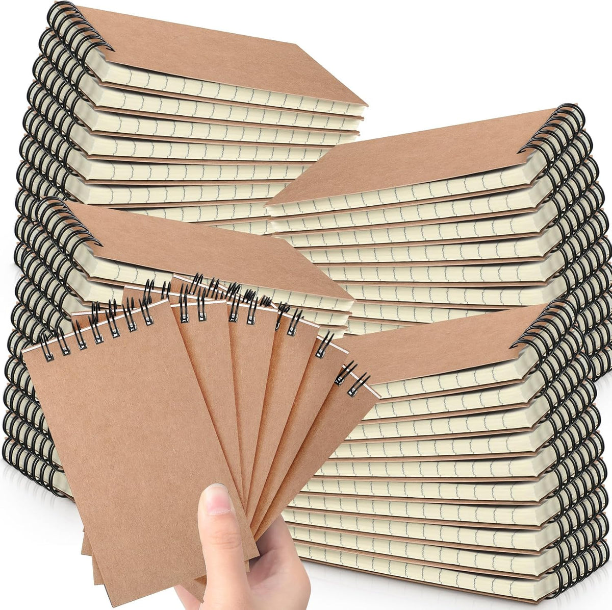Tenceur 54 Pcs Mini Spiral Notebook 3" x 5" Top Bound Small Spiral Notepads