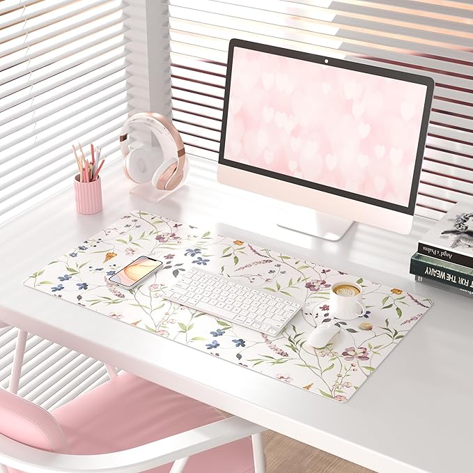 QIYI Floral Mouse Pad, Large Desk Mat - Image 2