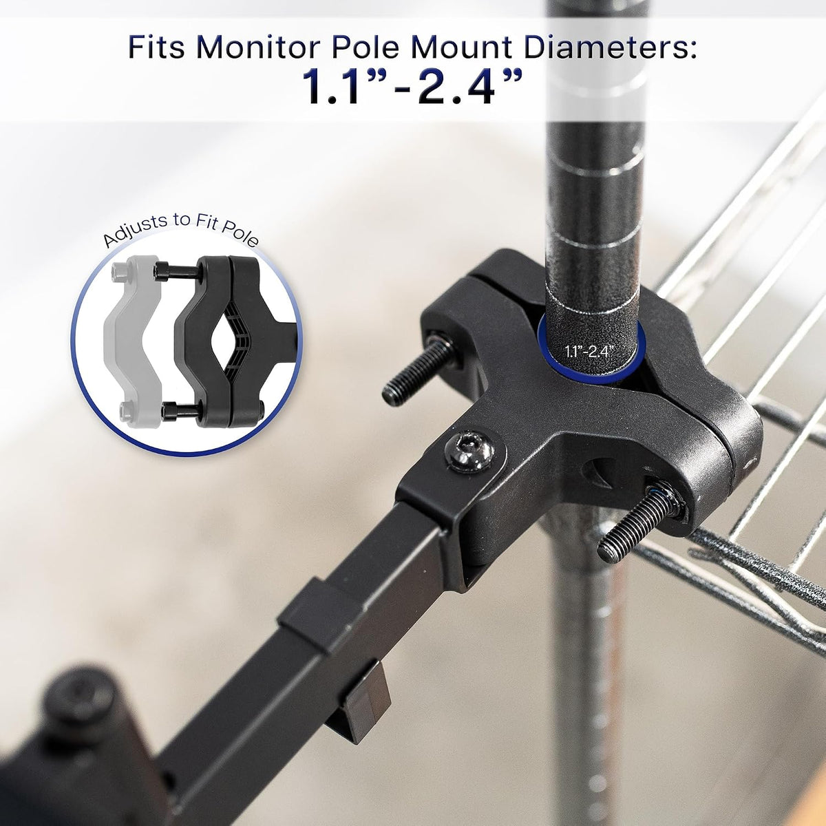 VIVO Black Pole Mounted 26 x 10 in Keyboard Tray, Mount-POLEKB
