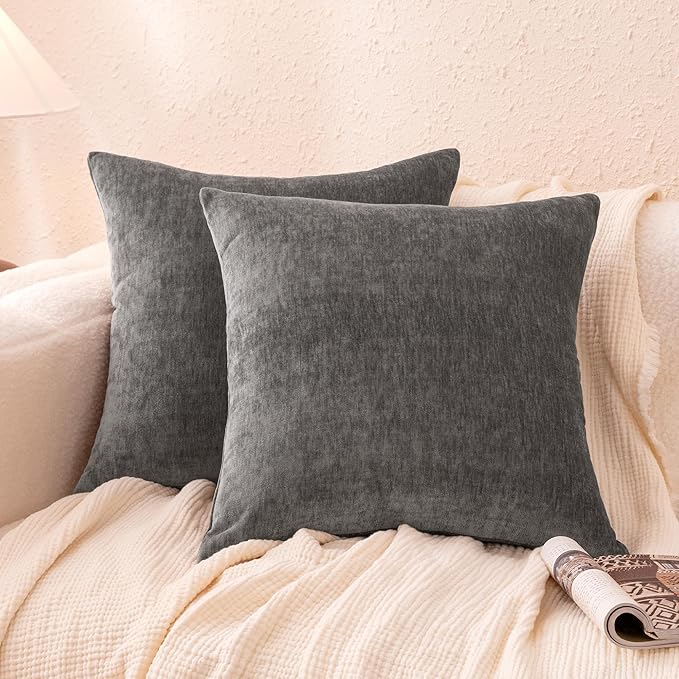 Amazon Basics Chenille Throw Pillow Covers, Home Decor Cushion Cover by AmazonBasics