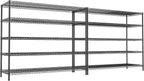 REIBII 55.5" W Storage Shelves 3200LBS Wire Shelving Unit 5 Tier Metal Shelving
