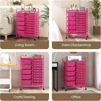COSTWAY 15-Drawer Rolling Storage Cart, Mobile Utility Cart - Image 8